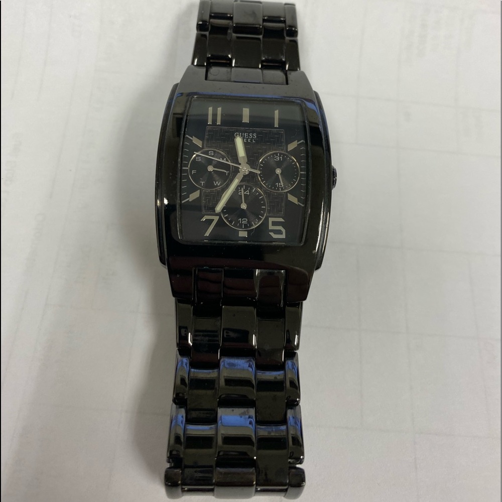 Black Steel GUESS Watch